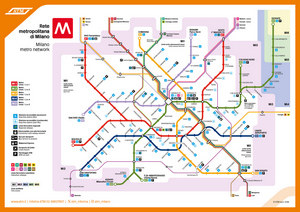 Mappa della metropolitana a Milano